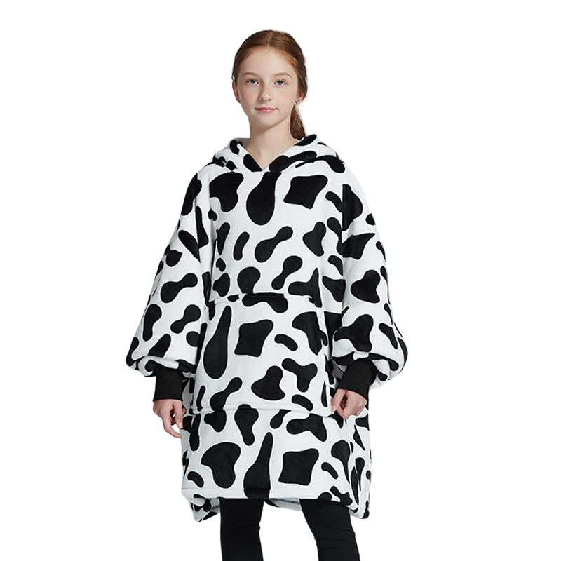 My Snuggy - Baby Monochrome Cow Oversized Blanket Hoodie