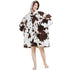 My Snuggy - Kids Seamless Cow Print Hoodie Blanket