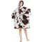 My Snuggy - Baby Seamless Cow Print Oversized Blanket Hoodie