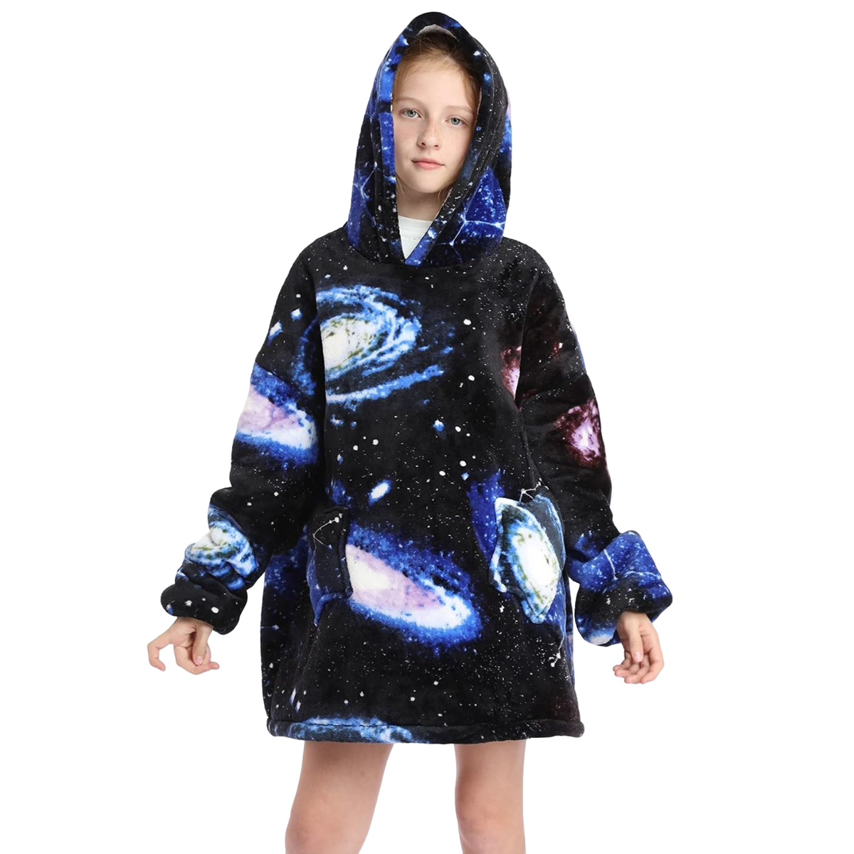 My Snuggy Kids Dark Galaxy Hoodie Blanket My Onesie