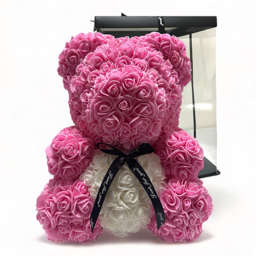 Gorgeous Pink Teddy Bear Hugging Heart with LED Light & Gift Box - 40cm ...