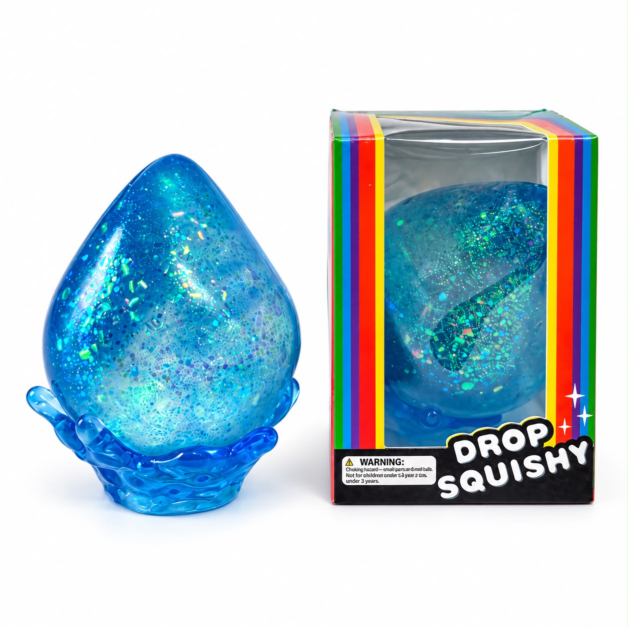 Glitter Water Drop Squishy