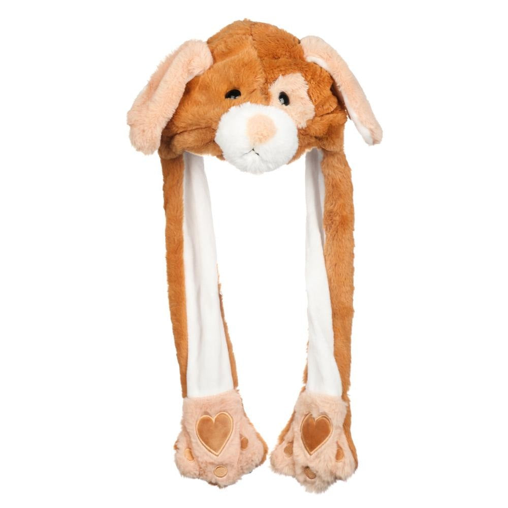 LED Movable-Ear Brown Puppy Hat