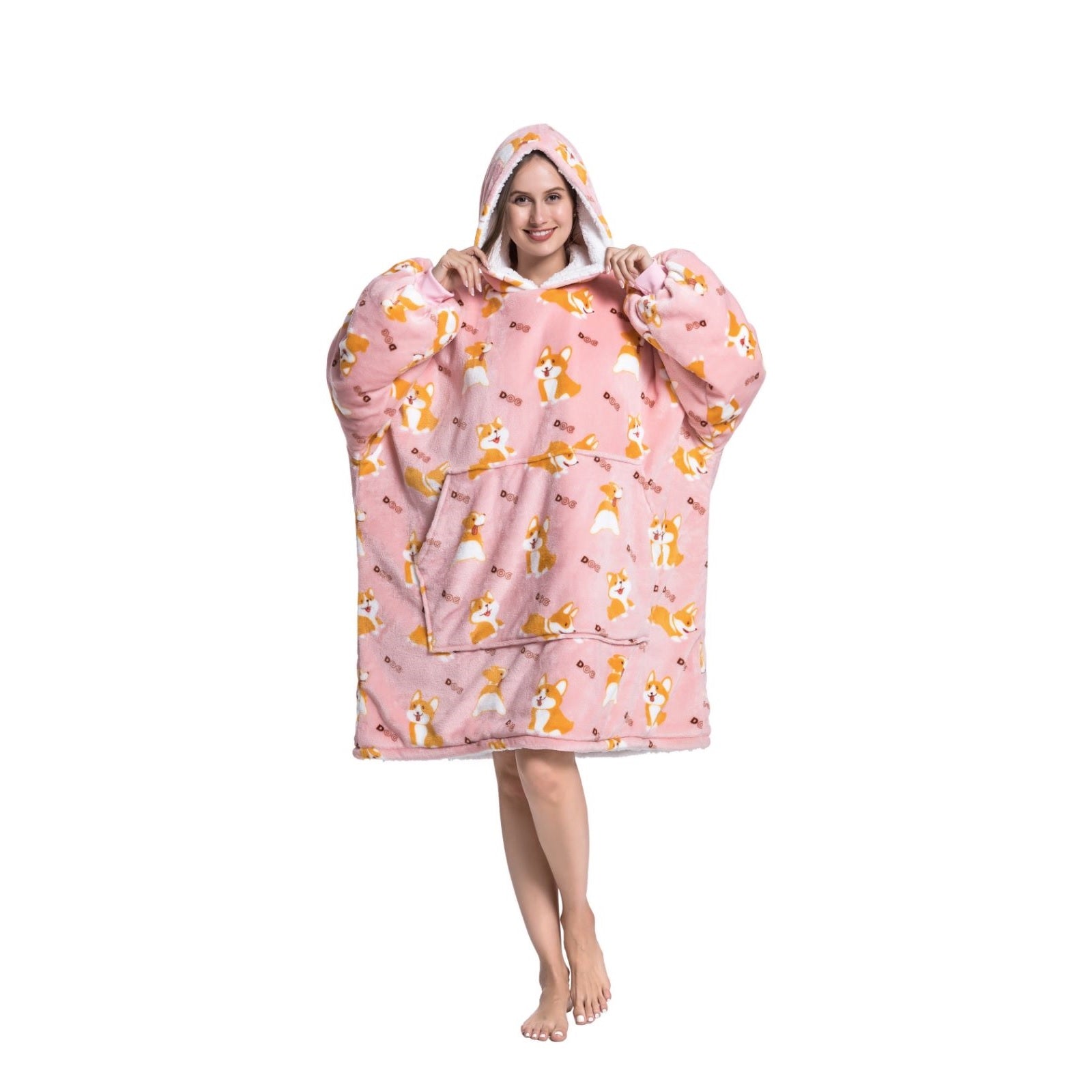 My Snuggy Adult Corgi Puppy Hoodie Blanket My Onesie