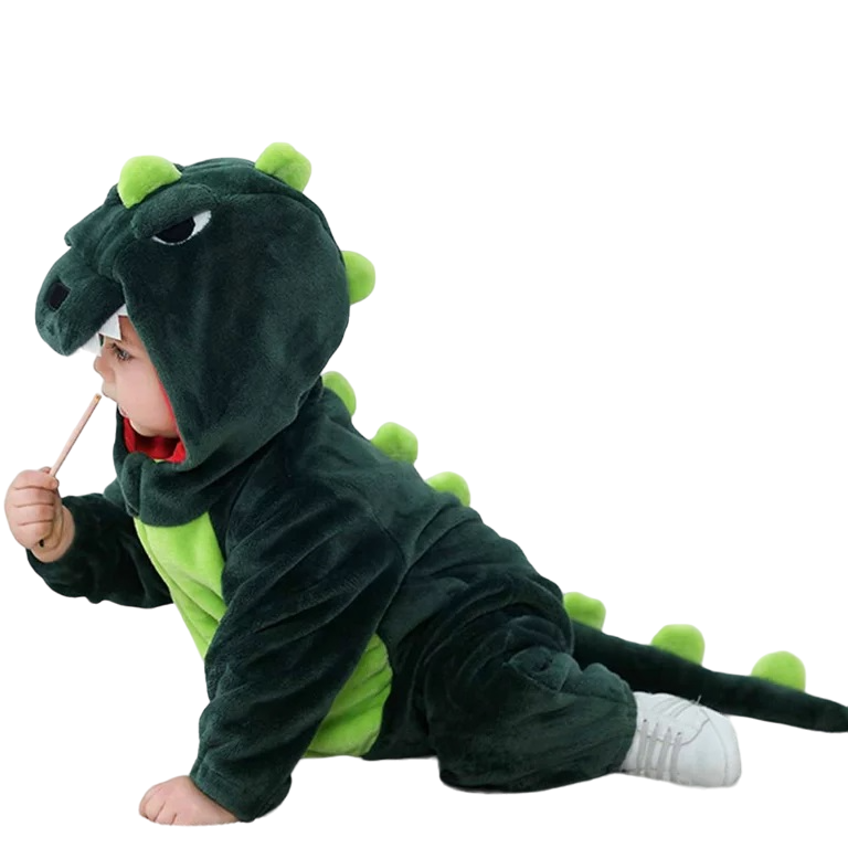 Green Dinosaur Baby Onesie