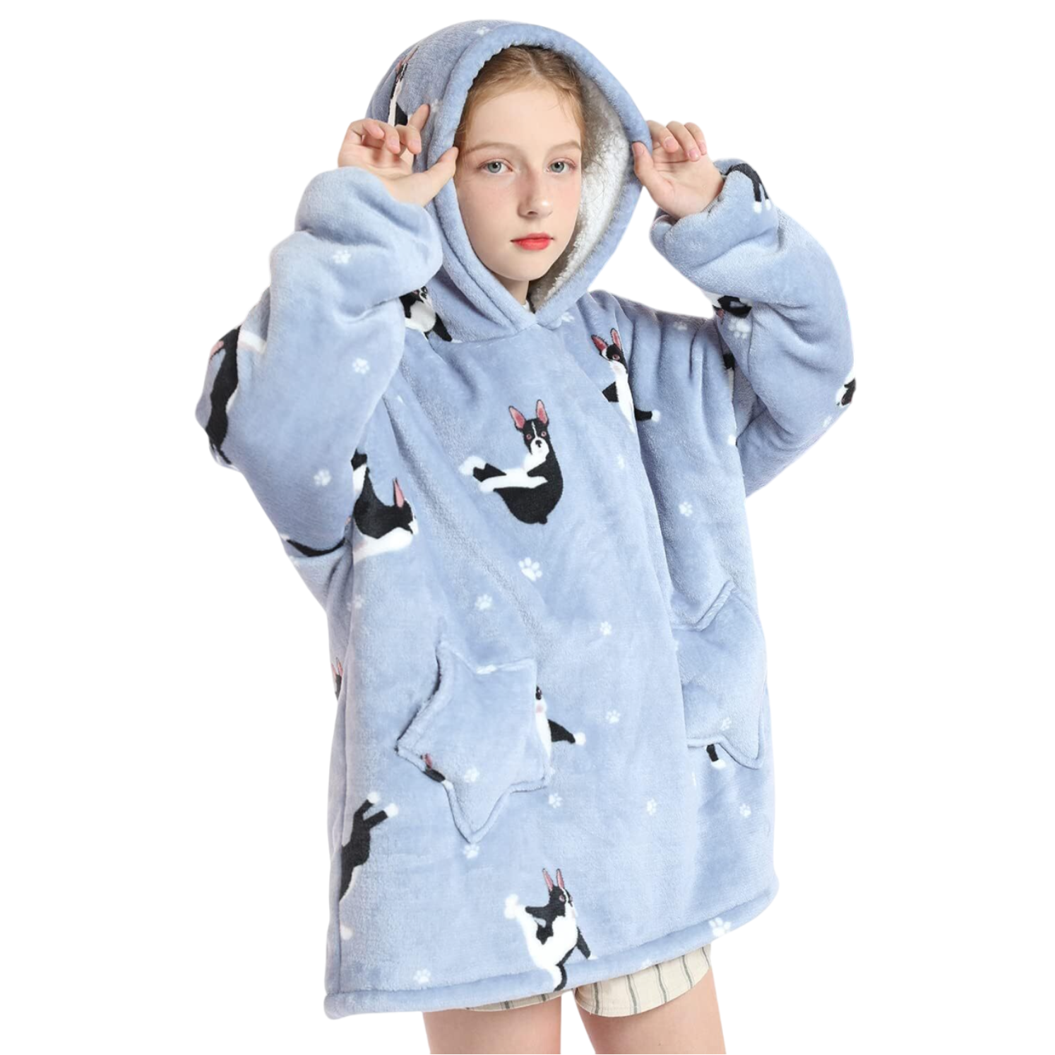 My Snuggy - Baby French Bulldog Yoga Lover Oversized Blanket Hoodie