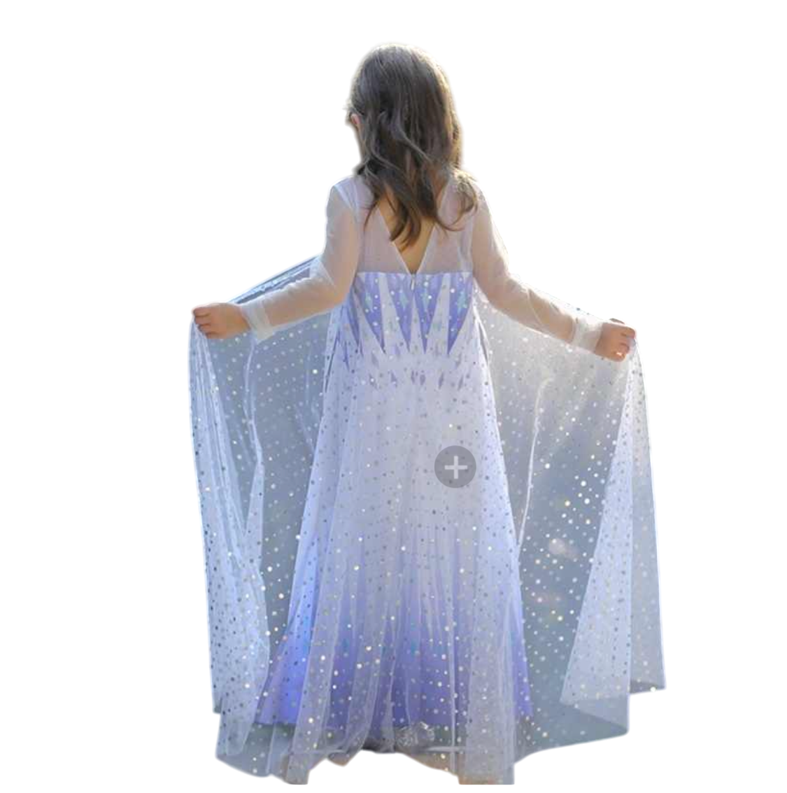 White-Purple Party Costume Princess Dress With Cape