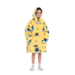 My Snuggy - Small Masked French Bulldog Hoodie Blanket