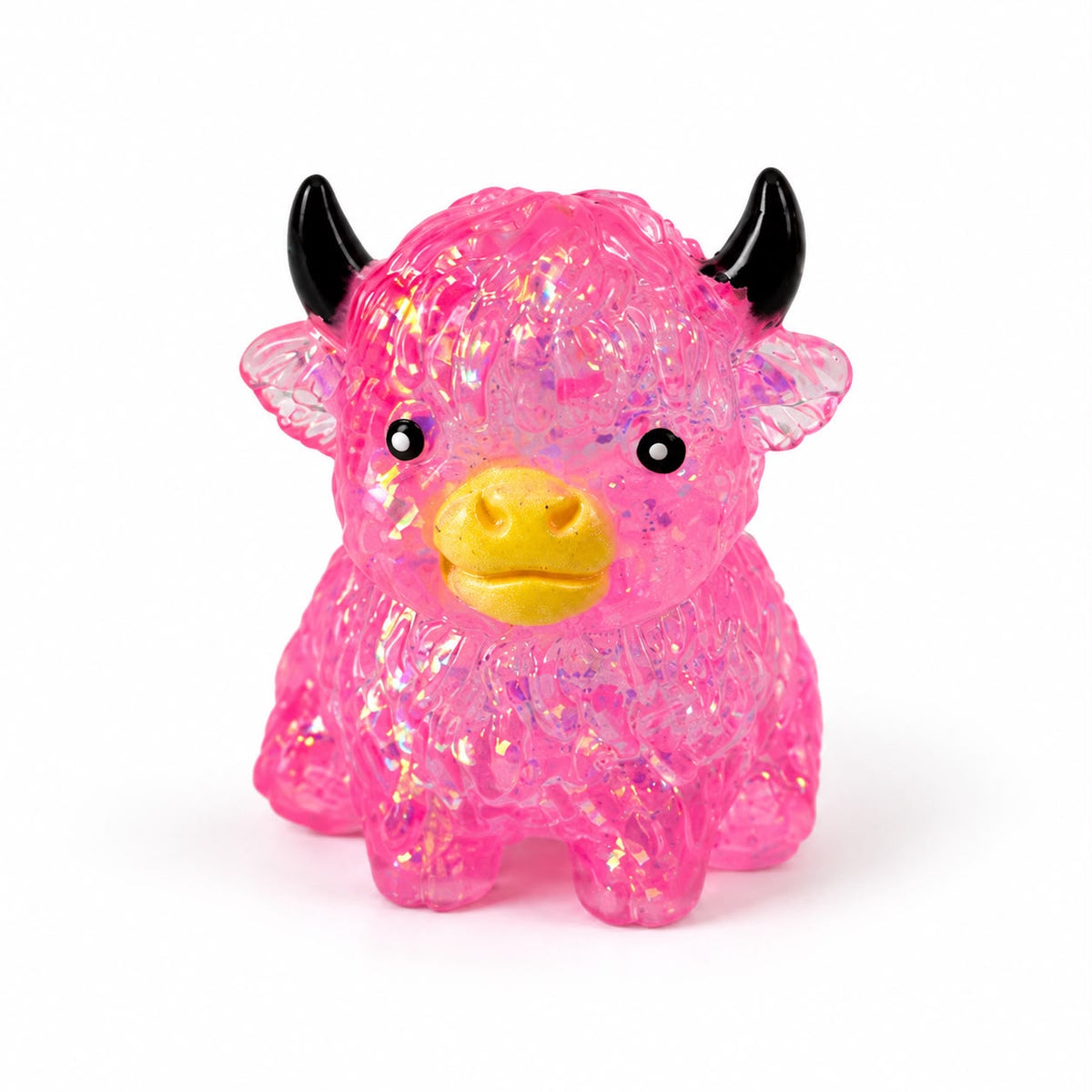 Pink Glitter Highland Cow Squishy
