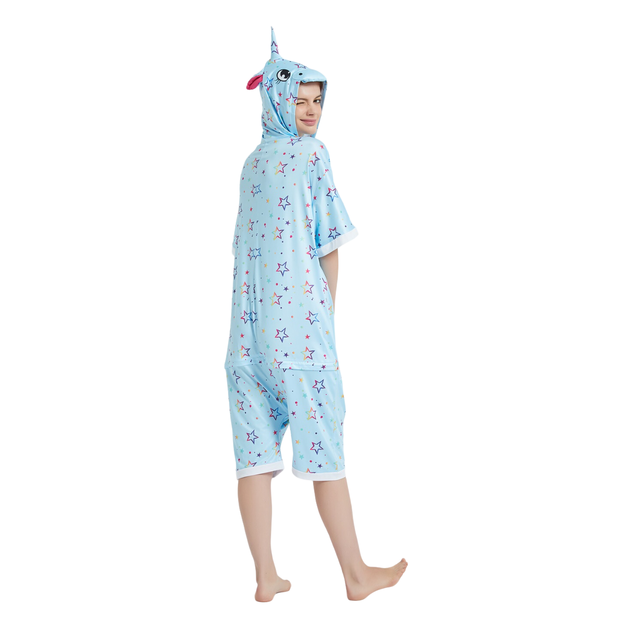 Blue Star Unicorn Adult Summer Onesie