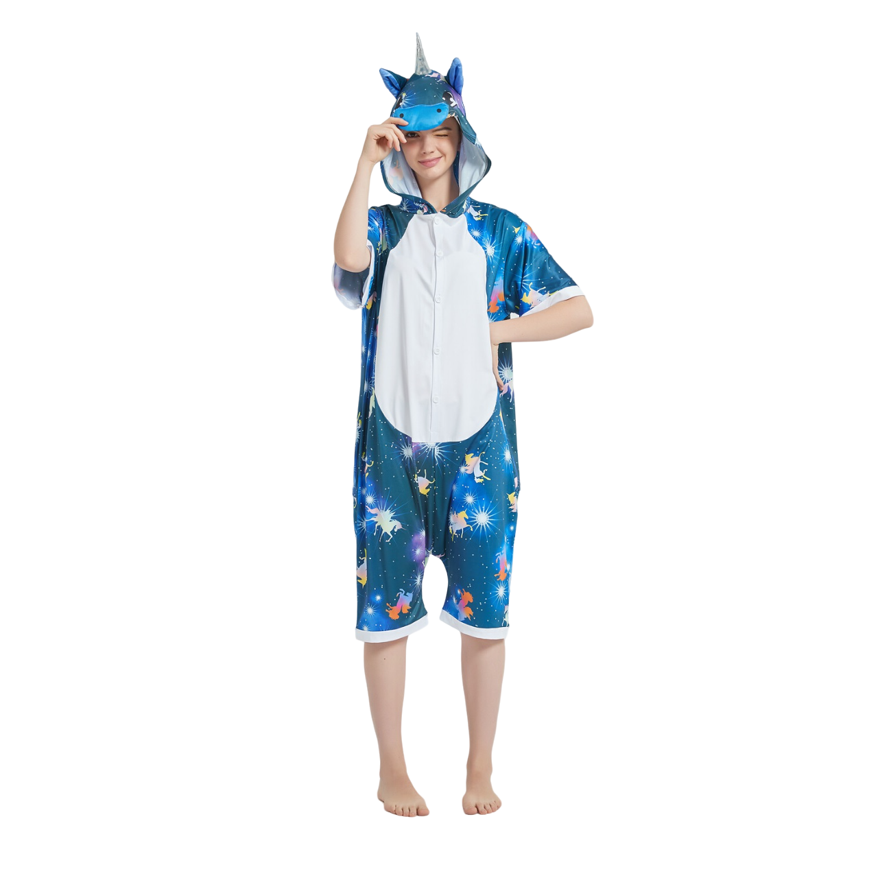 Dark Galaxy Unicorn Adult Summer Onesie