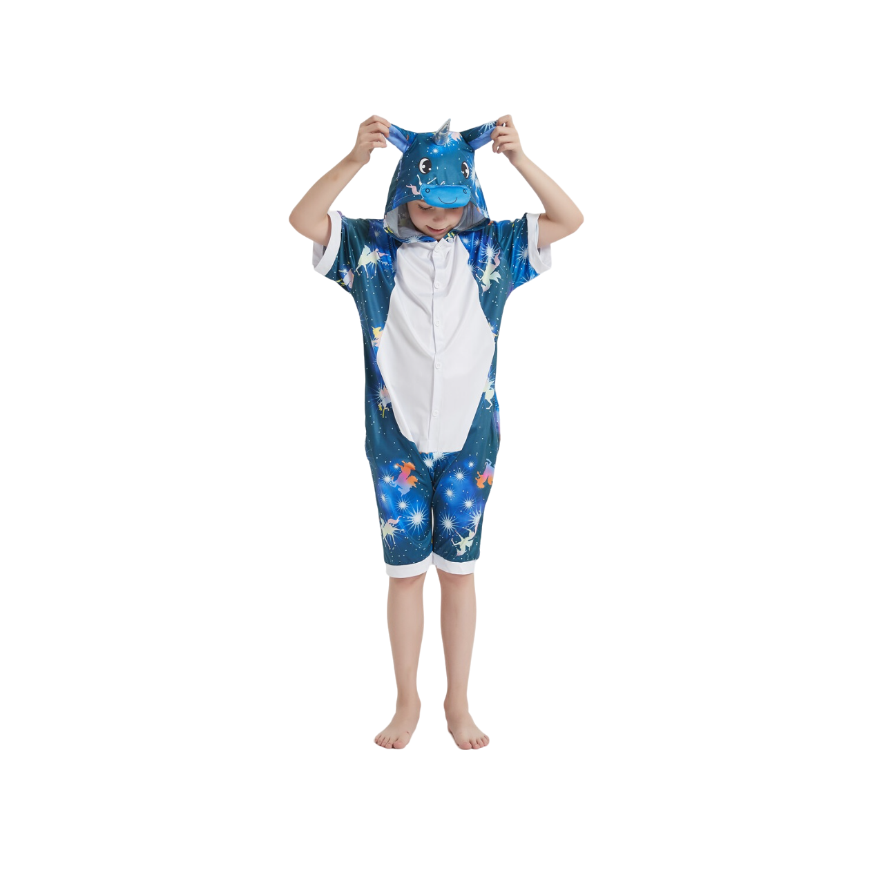 Dark Galaxy Unicorn Kids Summer Onesie