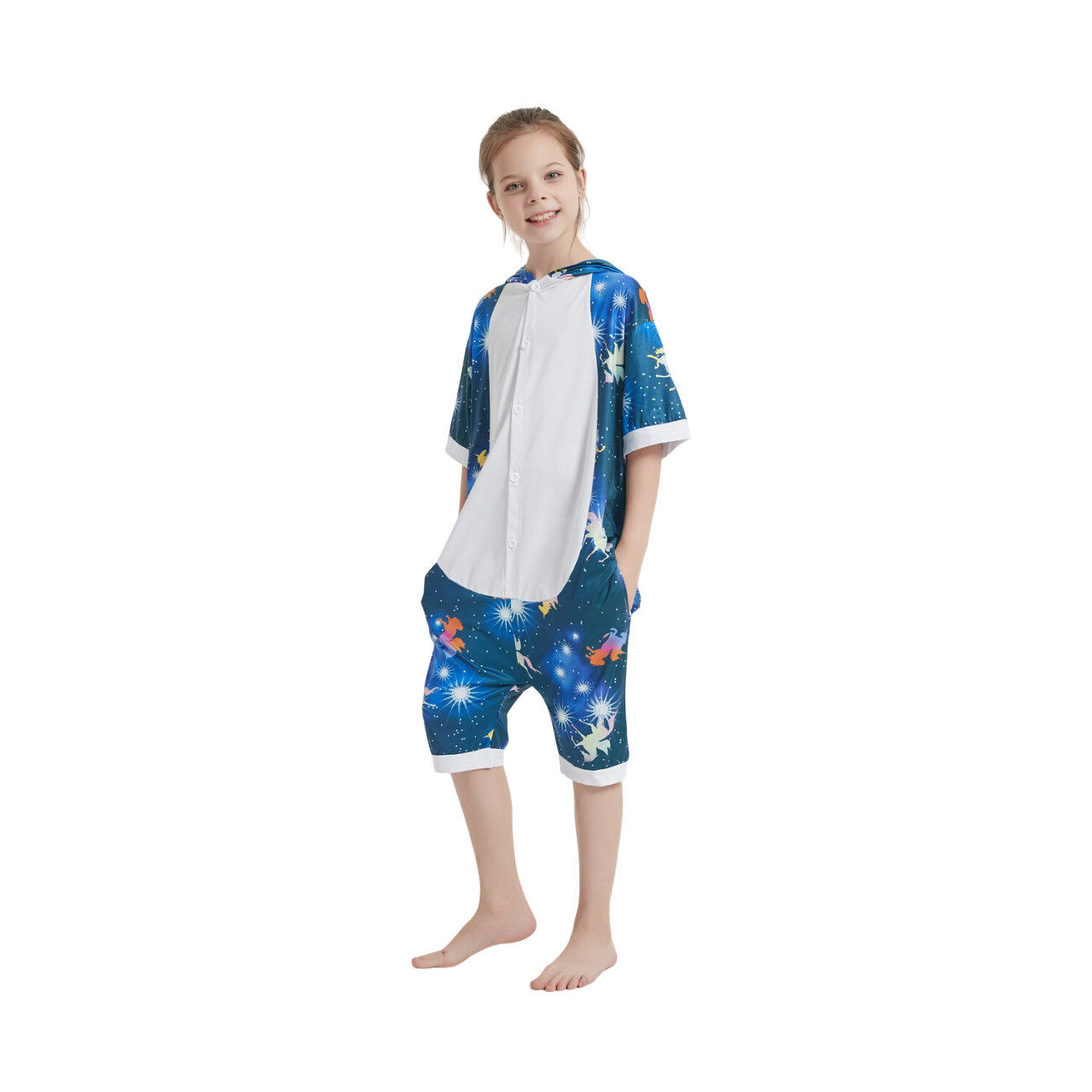 Dark Galaxy Unicorn Kids Summer Onesie