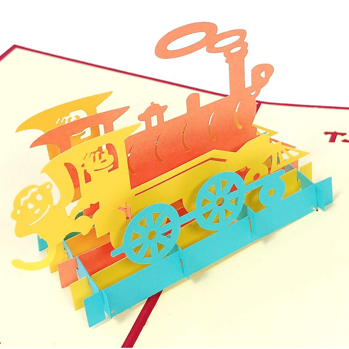 Pop-up Card _ Colorful Steam Train