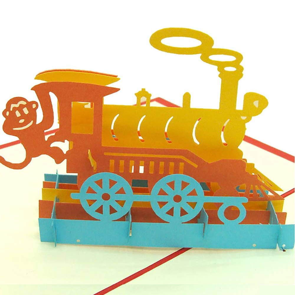 Pop-up Card _ Colorful Steam Train