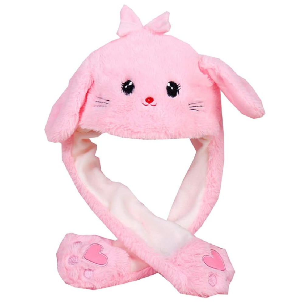 LED Movable-Ear Pink Kitty Hat