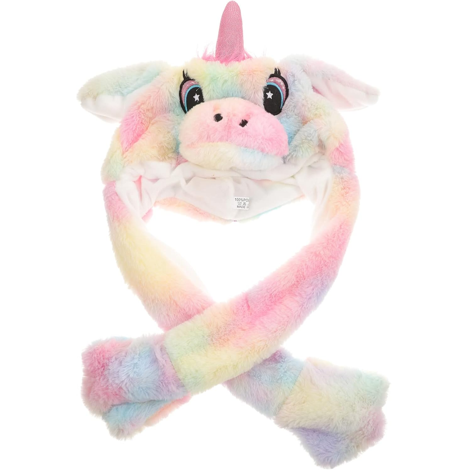 LED Movable-Ear Pastel Rainbow Unicorn Hat