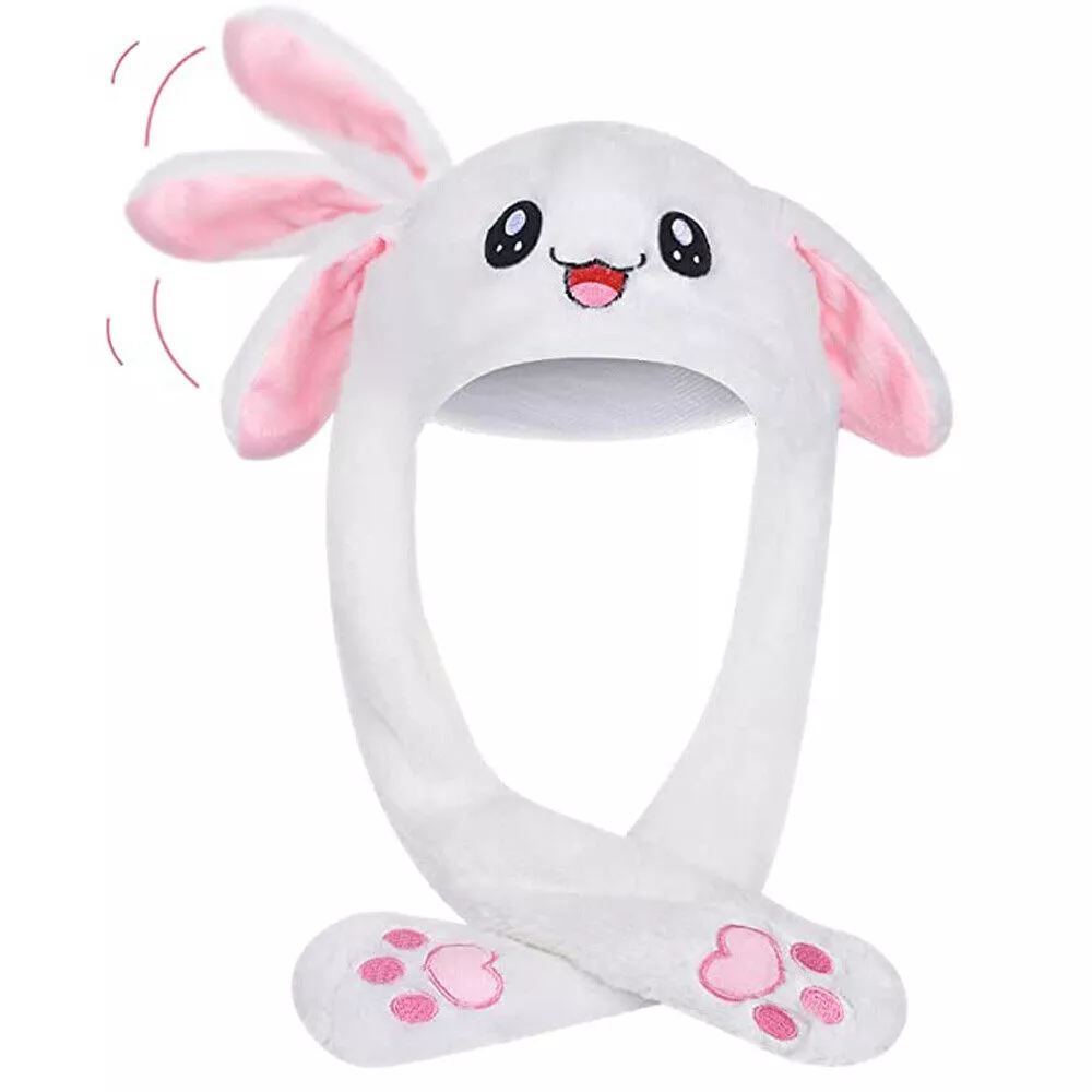 LED Movable-Ear White Bunny Hat