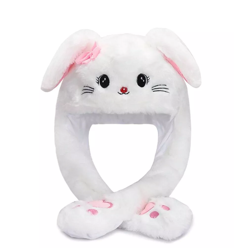 LED Movable-Ear White Kitty Hat