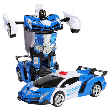 1:18 Police Transformer Remote Control Car Model Kids Toy