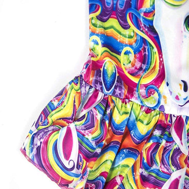 Rainbow Unicorn One-Piece Ruffle Swimsuit