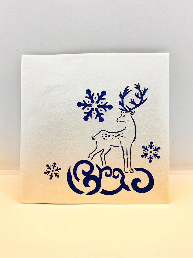 Pop-up Card _ Christmas Deers and Forest