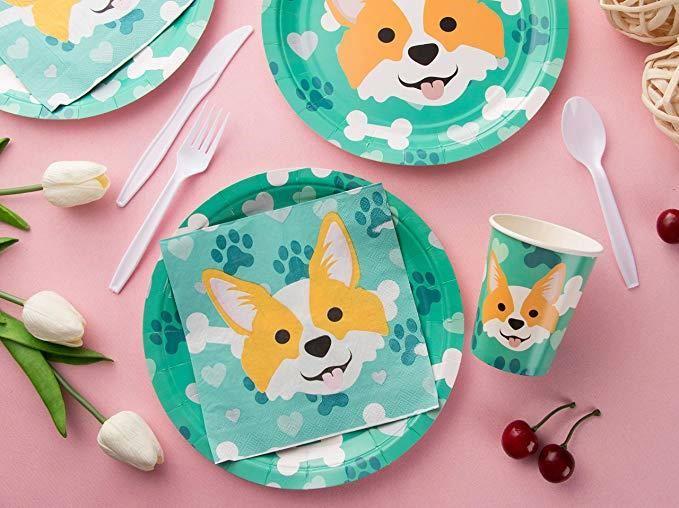 Puppy Theme Birthday Party Cutlery Package (#Type A)