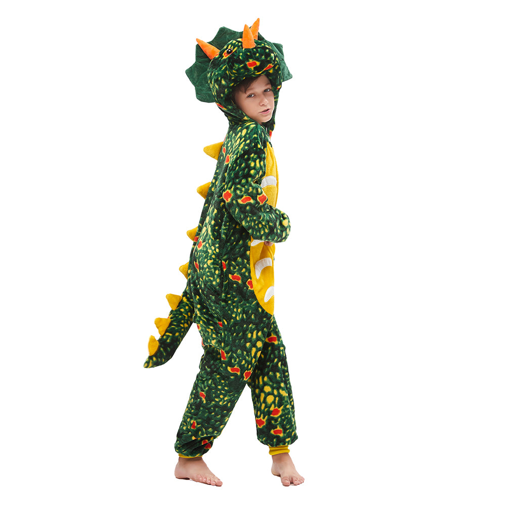 Green Triceratops Dinosaur Kids Onesie