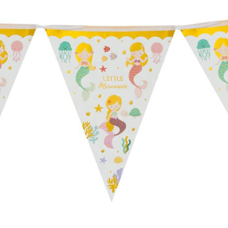 Mermaid Theme Birthday Party Tableware Package (#Type C)