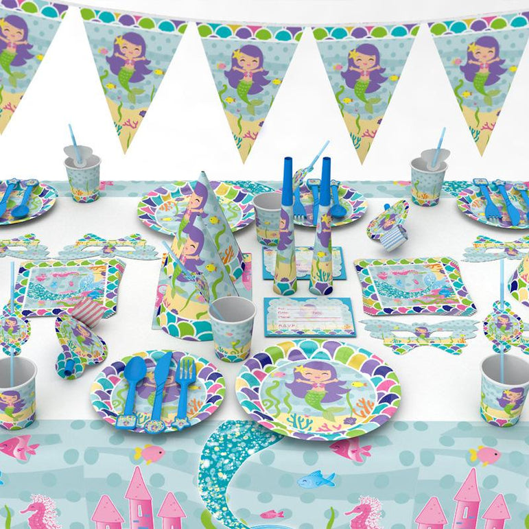 Mermaid Theme Birthday Party Supplies MEGA Package (#Type A)