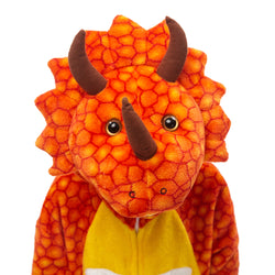 Orange Triceratops Kids Onesie