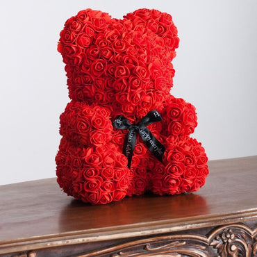 Gorgeous Red Rose Teddy Bear with Gift Box - 25cm