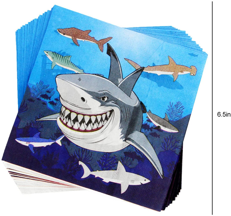 Shark Theme Birthday Party Tableware Package (#Type A)