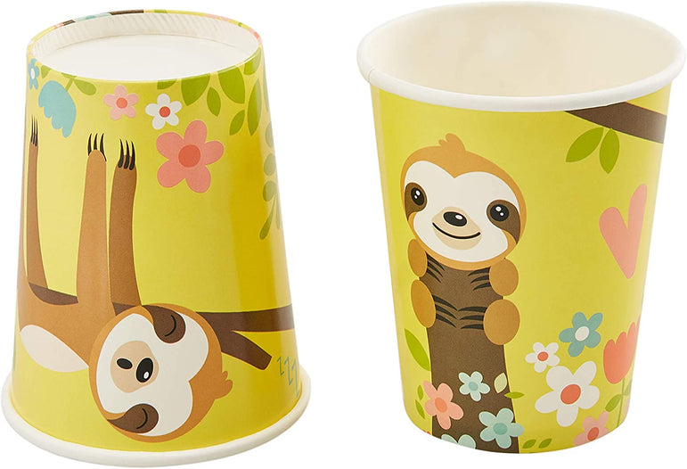 Sloth Theme Birthday Party Cutlery Package