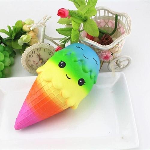 Jumbo Smiley Ice Cream Cone Squishy