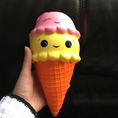 Jumbo Smiley Ice Cream Cone Squishy