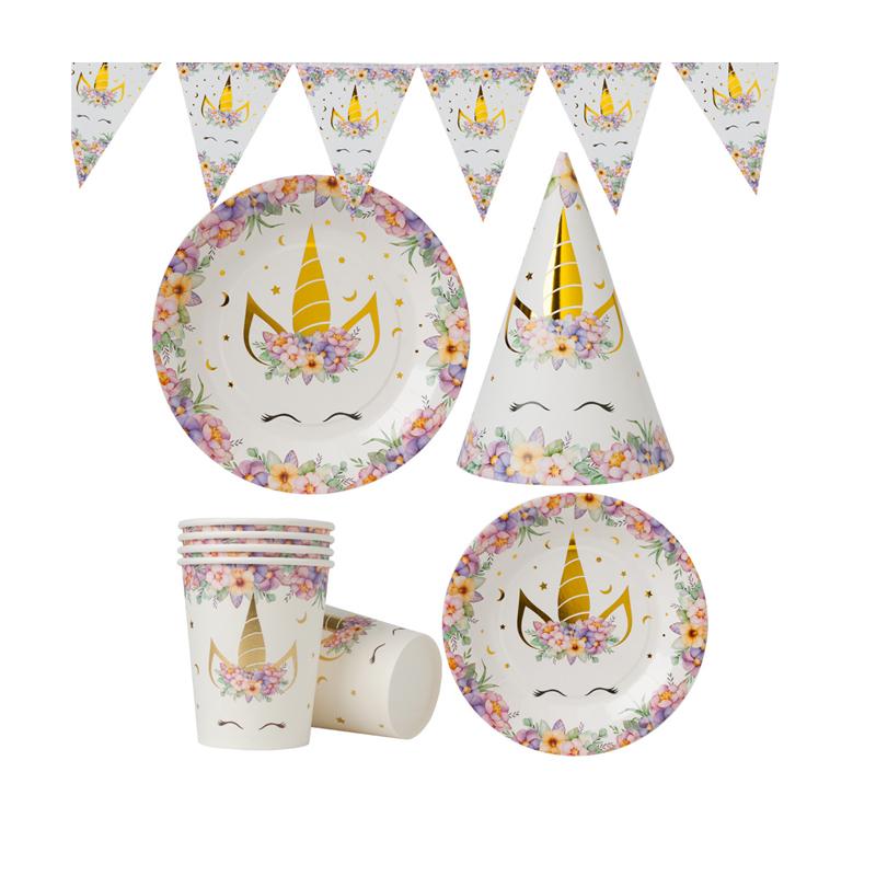 Unicorn Theme Birthday Party Cutlery Package (#Type B)