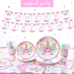 Unicorn Theme Birthday Party Supplies MEGA Package (#Type A)